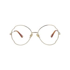 Chloé Round-Frame Metal Optical Frames Gold Womens
